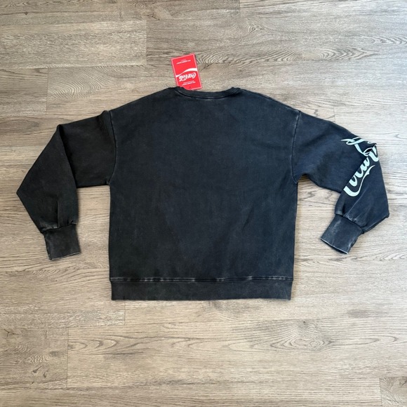 The Laundry Room Coca Cola Disco Classic Crewneck Sweater Black Snow Size L NWT - Picture 4 of 11